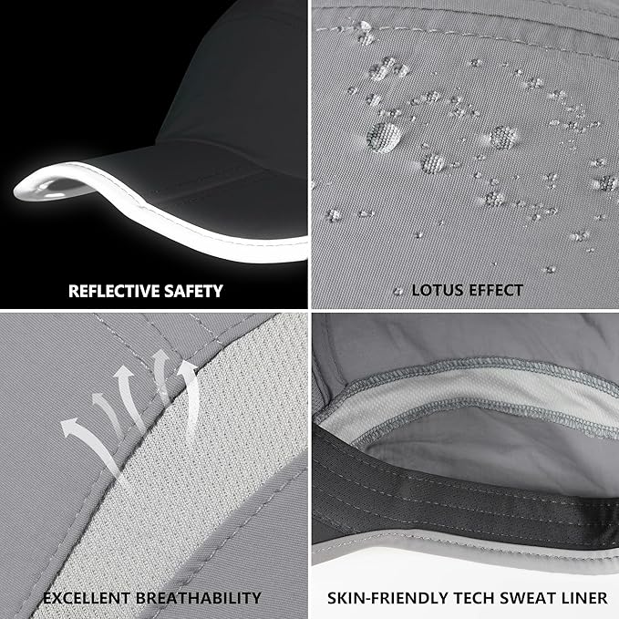 GADIEMKENSD Reflective Folding Outdoor Hat Unstructured Design UPF 50+ Sun - Image 6