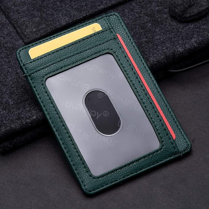 Buffway Slim Minimalist Front Pocket RFID Blocking Leather Wallets - Image 3