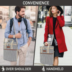 OPUX 3 Bottle Wine Carrier Tote, Insulated Leakproof Wine Cooler Bag, Wine - Image 6