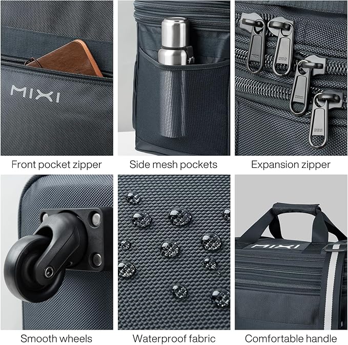 mixi Travel Bag with Wheels Expandable Foldable Luggage Bag Collapsible Rolling - Image 5