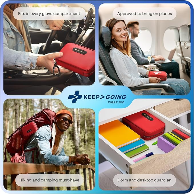KeepGoing Travel First Aid Kit for Car, Camping and Outdoor Emergencies - Image 7