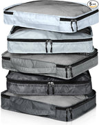 5 Pcs Packing Cubes for Suitcase Large Travel Cubes Carry on Luggage Organizer by Bulyoou