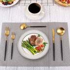 Matte Gold Silverware Set With Black Handle, IBIILII JEFF 20 Pieces Stainless - Image 6