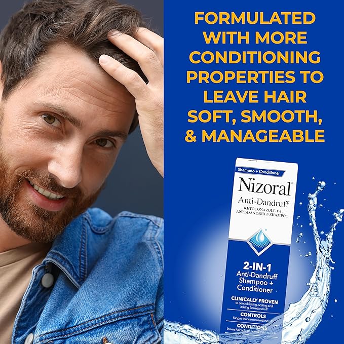Nizoral 2-in-1 Anti Dandruff Shampoo and Conditioner, 14 Fl Oz, 1% Ketoconazole