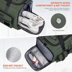 WITZMAN Travel Duffel Bags for Men Large Carry On Weekender Overnight Bag 3 in - Image 4