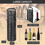 opux Wine Bag Single Bottle Carrier Tote, Insulated Wine Cooler Bag - Image 3