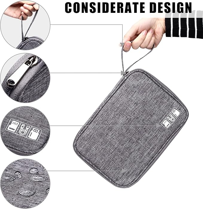 CILLA Travel Cord Organizer Case, Portable Waterproof Storage Bag - Image 4