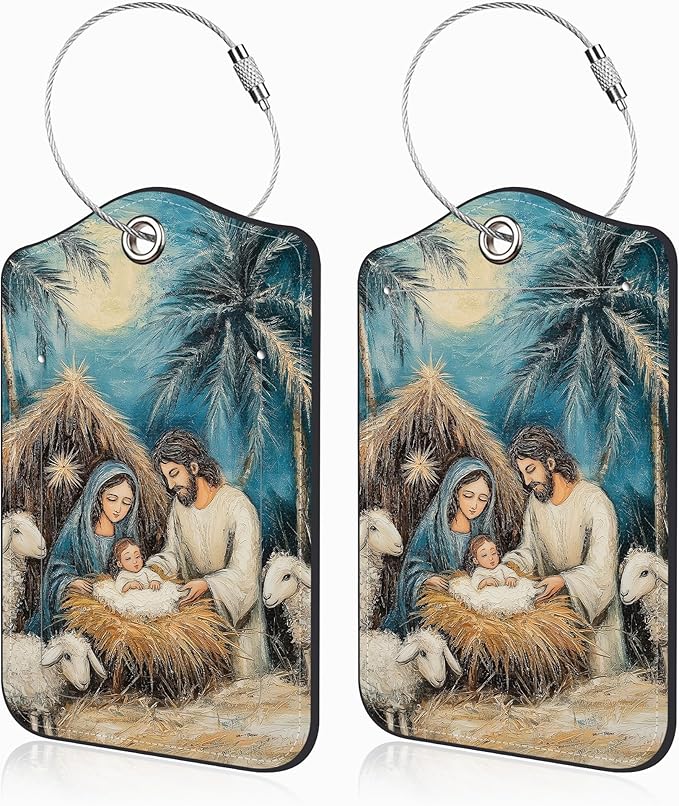 2 Pcs Nativity Scene Luggage Tags by Unknown