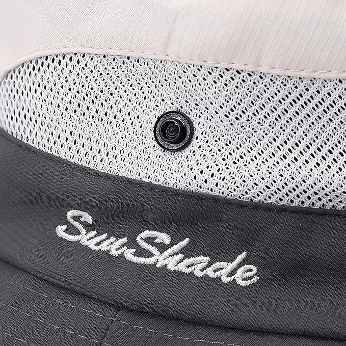 Womens Summer Sun Hat Beach Hat Wide Brim Outdoor UV Protection Hat Foldable - Image 6