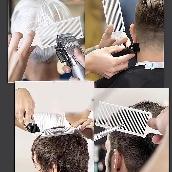 Fading Comb, Professional Hair Cutting Tools, 6 Piece Set, Self Haircut Kit for Men Hair Combs Fade Comb, for Precise Hair Styling and Easy Grooming