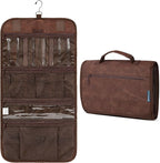 PAVILIA Hanging Toiletry Bag Men Women, Travel Kit Foldable Large Toiletries by PAVILIA