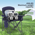 HIGH POINT SPORTS Oversized Camping Folding Chair, Heavy Duty Portable Outdoor - Image 5