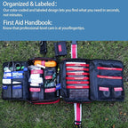 Upgrade Comprehensive Premium First Aid Kit, Labeled Compartments Trauma Kits - Image 2
