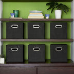 Household Essentials 80-1 Foldable Fabric Storage Bins | Set of 6 Cubby Cubes - Image 6