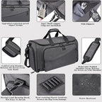 Travel Garment Duffle Bag with Laptop Compartment, RFID Blocking Convertible - Image 4