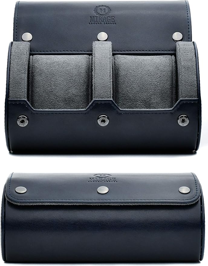 2 Watch Travel Case for Men – Watch Roll by MirageLuxuryTravel