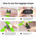 Luggage Straps, 2 Pack Adjustable Heavy Duty Cross Suitcase Straps - Image 7