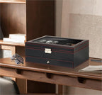 Watch Jewelry Box Organizer, 6-Slot 2-Layer Watch Case and Sunglasses Storage - Image 5