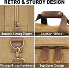 50L Duffle Bag for Men, Nomad Waxed Canvas Travel Duffel Bag Vintage Genuine - Image 5