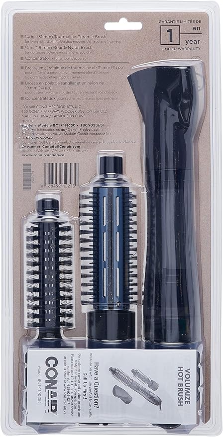 Conair bc171nc tourmaline ceramic hot brush, 1 Count