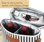 Tirrinia 2 Bottle Insulated Wine Tote Carrier - Image 3