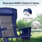 LET'S CAMP Oversized Camping Chairs 29.52" High Back Heavy Duty Lawn Chair - Image 6