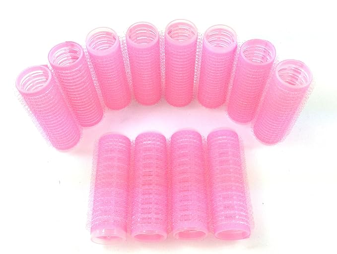 Small Size Hair Rollers Curlers Self Grip Holding Rollers Hairdressing Curlers Hair Design Sticky Cling Style For DIY Or Hair Salon By Kamay's (Gripping Sticky Rollers 20mm 7/8" 12PCS) Random Color