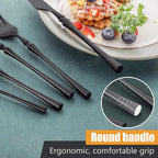 20-Piece Matte Black Silverware Set - Image 5