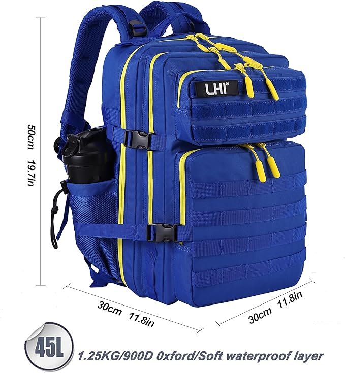 LHI Military Tactical Backpack for Men and Women 45L Army 3 Days Assault Pack - Image 3