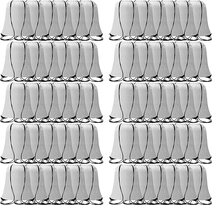 60 Pieces Drawstring Backpack Bags Sports Sackpack Bulk Cinch Gym Bag by Topspeeder