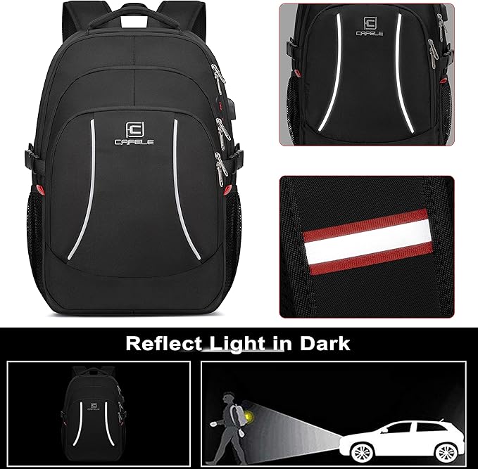 17.3 inch Laptop Backpack, School Bookbag Computer Rucksack - Image 6
