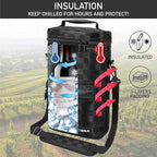 opux Wine Bag 2 Bottle Wine Tote Carrier, Insulated Wine Cooler Bag - Image 2