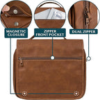 PAVILIA Hanging Toiletry Bag Women Men, Foldable Cosmetic Organizer Travel Bag - Image 3