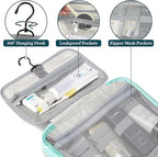 PAVILIA Hanging Toiletry Bag Travel Bag Women Men, Foldable Cosmetic Organizer - Image 3