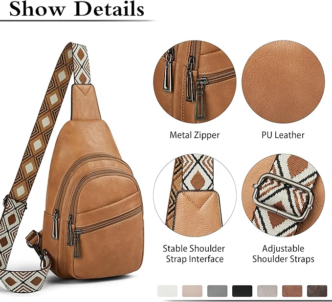 Sling Bag Crossbody Bags for Women Small Cross Body Bag Fanny Packs Chest Sling - Image 5