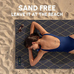 SUN'Y Waffle Microfiber Beach Towel – Sand Free, Quick Dry, Ultra Absorbent - Image 4