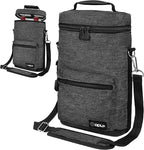 Opux 2 Bottle Wine Tote Carrier, Insulated Cooler Bag - Image 8