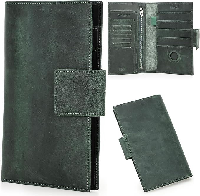 Top Grain Leather Travel Passport Wallet Holder by CataPurusLeatherCrafts