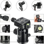 BONFOTO B690C Lightweight Carbon Fiber Portable Tripod Compact Travel Camera - Image 3