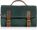 KomalC Premium Buffalo Leather Hanging Toiletry Bag Travel Dopp Kit by KomalC