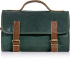 KomalC Premium Buffalo Leather Hanging Toiletry Bag Travel Dopp Kit by KomalC