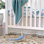 Crane Baby Ocean Crib Sheet, 100% Cotton Fitted Sheet, Crib Sheets - Image 3