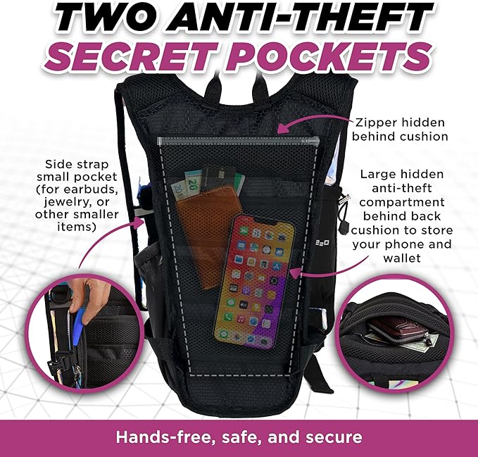 Rave Hydration Backpack – Anti-Theft Festival Hydration Pack - Image 2