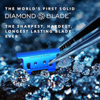 Blade & Stone Professional Hair Trimmer for Men PT301 | Diamond-S Blade | Micro-Gap Tech | 7200 RPM Durable Motor, All-Metal, Cordless Hair Trimmer - Big Blue
