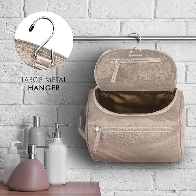 ELIZO Premium REAL Leather Toiletry Bag - Image 6