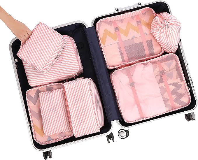 BAGAIL 8 Set Packing Cubes Luggage Packing Organizers - Image 7