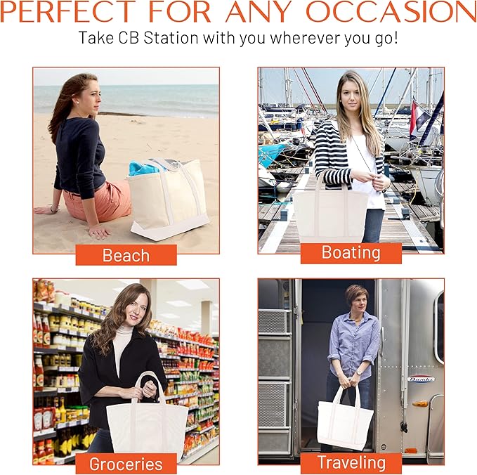 CB STATION Medium Classic Canvas Tote Bag - Image 7