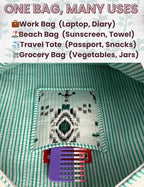 Cotton Quilted Tote Bag for Women – Large Beach & Travel Tote - Image 6