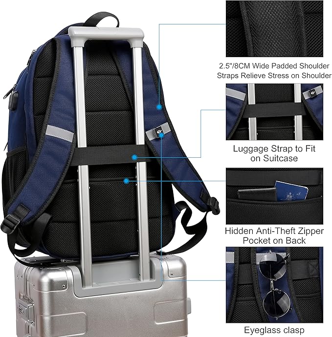 Backpack, Travel Backpack, School Backpack, 17.3 Inch Business Laptop Backpack - Image 5