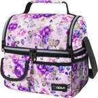 opux Lunch Bag Women Insulated, Adult Lunch Box Cooler, Flower Lunch Box by OPUX
